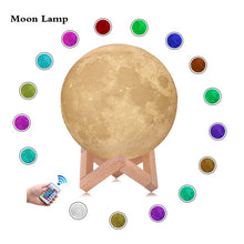 Load image into Gallery viewer, Coquimbo 3D Print Moon Lamp With Remote Control 16 Changeable