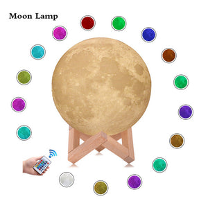 Coquimbo 3D Print Moon Lamp With Remote Control 16 Changeable