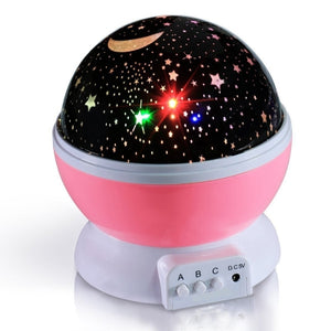 Lightme Stars Starry Sky LED Night Light Projector Moon Lamp Battery