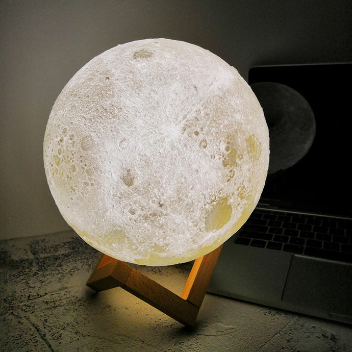 Rechargeable Moon lamp Moon Light 3D Print LED Night Lampe