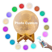 Load image into Gallery viewer, Customized Personality 3D Printing Moon Novelty Light Lunar